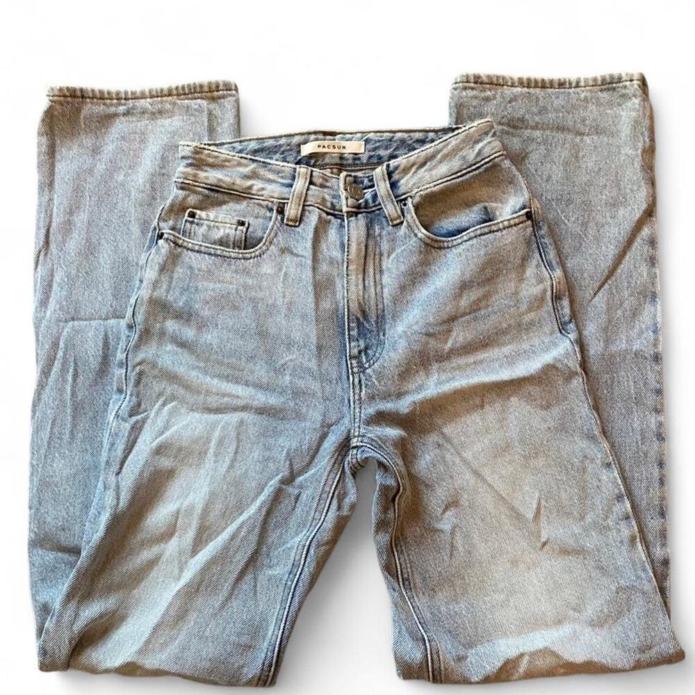 Pacsun high waisted straight leg blue